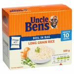 Uncle Ben's Boil in Bag Long Grain Rice (8x62.5g)