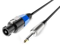 Audibax Power Amp Cable Speakon a Jack Mono 1,5 metros Cable Altavoz Potencia