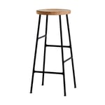 HAY Cornet bar stool 75 cm Oiled oak-soft black