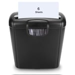 Paper Shredders For Home Use 6 Sheet Strip Paper Shredder Cross Cut Machine Home Office Electric Shredder Credit Card Cd/dvd Shredder For Personal Or Executive With 10l Wastebasket Black 220v Uk Plug