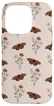 Coque pour iPhone 14 Pro Bouquet de fleurs sauvages vintage motif floral beige