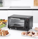 Countertop Compact Toaster Oven Unit Kitchen Cooking Baking Tray Mini 9L 750W