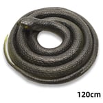 51" Realistic Soft Rubber Toy Snake black Practical Jokes Props Prank Gift