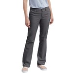 Dickies Womens Slim Fit Bootcut Stretch Twill Pants, 8 x RG, Charcoal