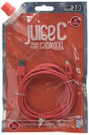 Juice USB Type C 3m Charger and Sync Cable for Samsung Galaxy S20, S10, S9, S8, S20 Plus, Huawei P30, P20, Sony, Apple Ipad 2020, Pro 2020, Air 2020 - Coral