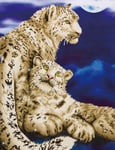 Diamond Dotz Snow Leopard Kit de Peinture au Diamant, Résine, Blanc, 52 x 77 cm