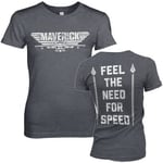 Hybris Top Gun Maverick - Need For Speed Girly Tee (DarkHeather,XL)