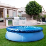 Ikodm - Bâche de piscine Couverture de piscine ronde en pe imperméable à l'eau et à la poussière, tissu de protection, accessoires, diamètre 210 cm