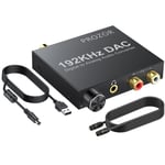 PROZOR 192KHz DAC Convertisseur Numérique SPDIF Optique Coaxial Toslink vers ...