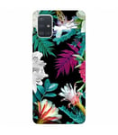 Coque Galaxy S20 tropical Noir Fleur violet rose