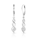 ALEXCRAFT Boucles d'oreilles Femme Pendantes Boucles d'oreilles Pour Femmes Zirconium Boucles d'oreilles Femme Argent Femme Longues Bijoux Acier Chirurgical