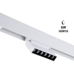 Spot LED linéaire orientable sur rail magnétique 48V - 6W - - Blanc Chaud