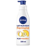 NIVEA Lait Hydratant Corps Fermeté Q10 + Vitamine C Peaux Normales (1 x 250 ml), Lait corps enrichi en Co-Enzyme Q10 & Vitamine C, Lait corporel pour une peau plus ferme