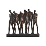 Koristeellinen hahmo DKD Home Decor Black Copper Resin People Contemporary (40 x 10,5 x 34,5 cm)