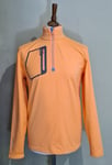 RLX Ralph Lauren Luxury Performance Quarter Zip Golf Pullover Shirt Orange Smal 