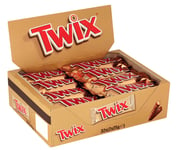 Twix Chocolate Bars, 32 x 50g Crunchy Biscuit with Smooth Caramel