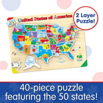 The Learning Journey Lift & Learn Puzzle - USA Map Puzzle for Kids - Preschool T