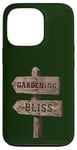 Coque pour iPhone 13 Pro Jardinage, panneau de signalisation en bois Bliss Garden