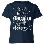 Harry Potter Don't Let The Muggles Get You Down Kids' T-Shirt - Navy - 7-8 Years