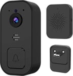 Sonnette sans Fil avec Caméra, 720P HD Sonnette Sans Fil Exterieur Etanche WiFi avec Carillon,Sonnette avec Camera Prise en Charge Audio Bidirectionnel,Vision Nocturne,Stockage Sur le Cloud,2.4G WiFi