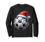 Futbol Table Soccer Table Football Christmas Hat Xmas Long Sleeve T-Shirt