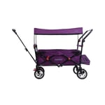 Fuxtec - Chariot de jardin pliable Smart Cruiser - transport charge 75 kg - Pourpre