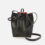 Mansur Gavriel Women's Mini Mini Saffiano Bucket Bag - Black/Flamma