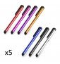 Stylet Fin Aluminium X5 Pour Crosscall Trekker-X4 Smartphone Tablette Ecrire Universel Lot De 5 - Or