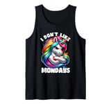 I Don't Like Mondays Unicorn Rainbow Fun Tank Top