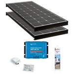 Antarion - Pack black booster 2x Panneaux Solaires 140W + Régulateur solaire victron 30A