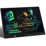 Tablette d'écriture LCD 21 Pouces Rechargeable, Portable Tablette Dessin Enfant Effaçable Écriture, Dessin et liste de mémorisation Tablettes Graphiques Educatif Cadeau pour Enfants Jouets Noirs