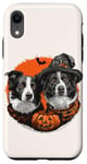 iPhone XR Halloween Border Collie Dogs Cute Witch Dog Pumpkin Bat Case