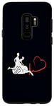 Coque pour Galaxy S9+ Triathlon Heartbeat EKG Jeu de sport amusant pour natation, vélo, course à pied