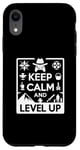 Coque pour iPhone XR Keep Calm and Level Up Gamer pour les joueurs amusants