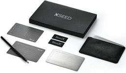 XSEED - Secure Bitcoin Wallet Plaque de Rangement en Acier pour graines de Crypto - Compatible avec Les Portefeuilles , Ledger, Trezor Hardware