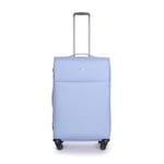 Stratic Light + Valise Souple à roulettes Valise à roulettes Bagage à Main avec Serrure à Valise TSA 4 roulettes Extensible, Bleu Clair, 79 cm, Taille L