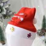 Merry Christmas Hat Light Up LED New Year Navidad Cap Snowman ElK Santa Claus Hattar För Barn Barn Vuxen Jul Presentdekoration 5 child