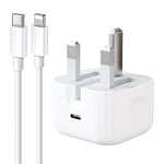 iPhone Fast Charger, 20W USB C Fast Charger Plug with iPhone Charger Cable 1M, iPhone Charger Plug and Cable for iPhone 14/13/ 12/11