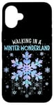 iPhone 16 Plus Walking In A Winter Wonderland Tie Dye Snowflake Christmas Case