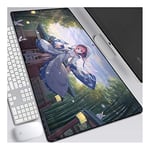 Azur Lane Tapis de Souris Gaming XXL, 900x400mm, Anime Mouse Pad - Surface spéciale améliore la Vitesse et la précision, 3mm Base en Caoutchouc Antidérapant Surface-pour Ordinateur et PC, B