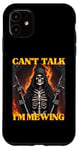 Coque pour iPhone 11 Can't Talk I'm Mewing Funny Cringe Hard Skeleton Meme