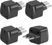 4 Pack Italy Plug Adapter UK to Italy Plug Adapter UK to 3 pin Italy Travel Ada