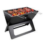 BBQ Collection Barbecue Charbon de Bois - Barbecue de Table - Barbecue Portable et Pliable - Grille Pour le Camping - 46 x 36,5 x 28 cm - Fumoir Jardin