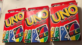 Mattel UNO Get Wild Card Game Job Lot 3 Decks New