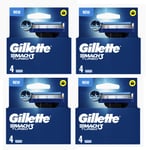 Pack 16 Lames GILLETTE "MACH3 TURBO" Recharge Rasoir Gilette Lot Match 3 Match3