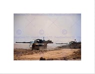 Wee Blue Coo War Army Vehicle Tank Armoured M1a1 Abrams Battle Gun Wall Art Print