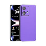 TAUYN Coque pour Motorola Edge 40 Neo, Ultra-Fin Premium PU Cuir Back et Monture en Silicone Souple Etui, Antichoc, Anti-Rayures Bumper Housse. - Violet