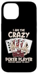 Coque pour iPhone 14 Joueur de poker fou Texas Holdem Poker Hands Player Poker