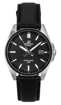 Casio Edifice Analog Tough Leather Strap Black Dial EFV-150L-1A 100M Mens Watch