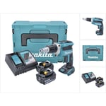 Dfs 452 rmj Visseuse plaque de plâtre sans fil, sans balai, 18V + 2x Batteries 4,0 Ah + Chargeur + Makpac - Makita